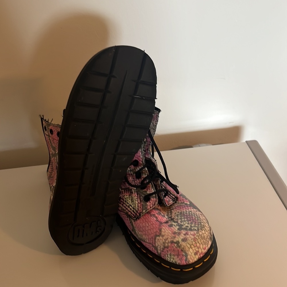 Pink snake skin Dr.Martens boots size 9